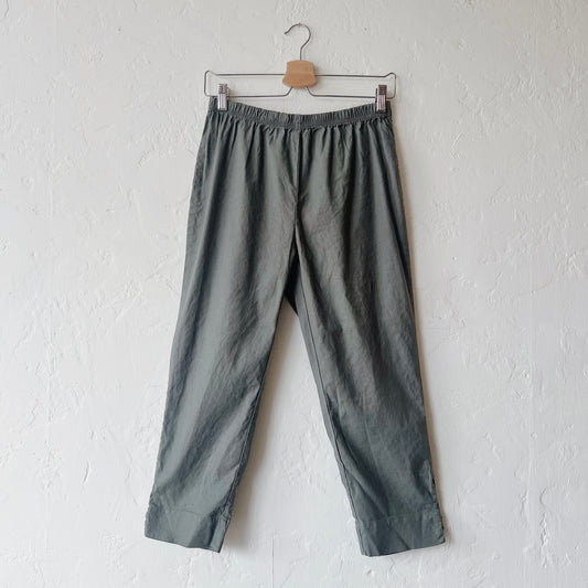Cut Loose | Linen/Tencel Taper Crop Pant in Clay