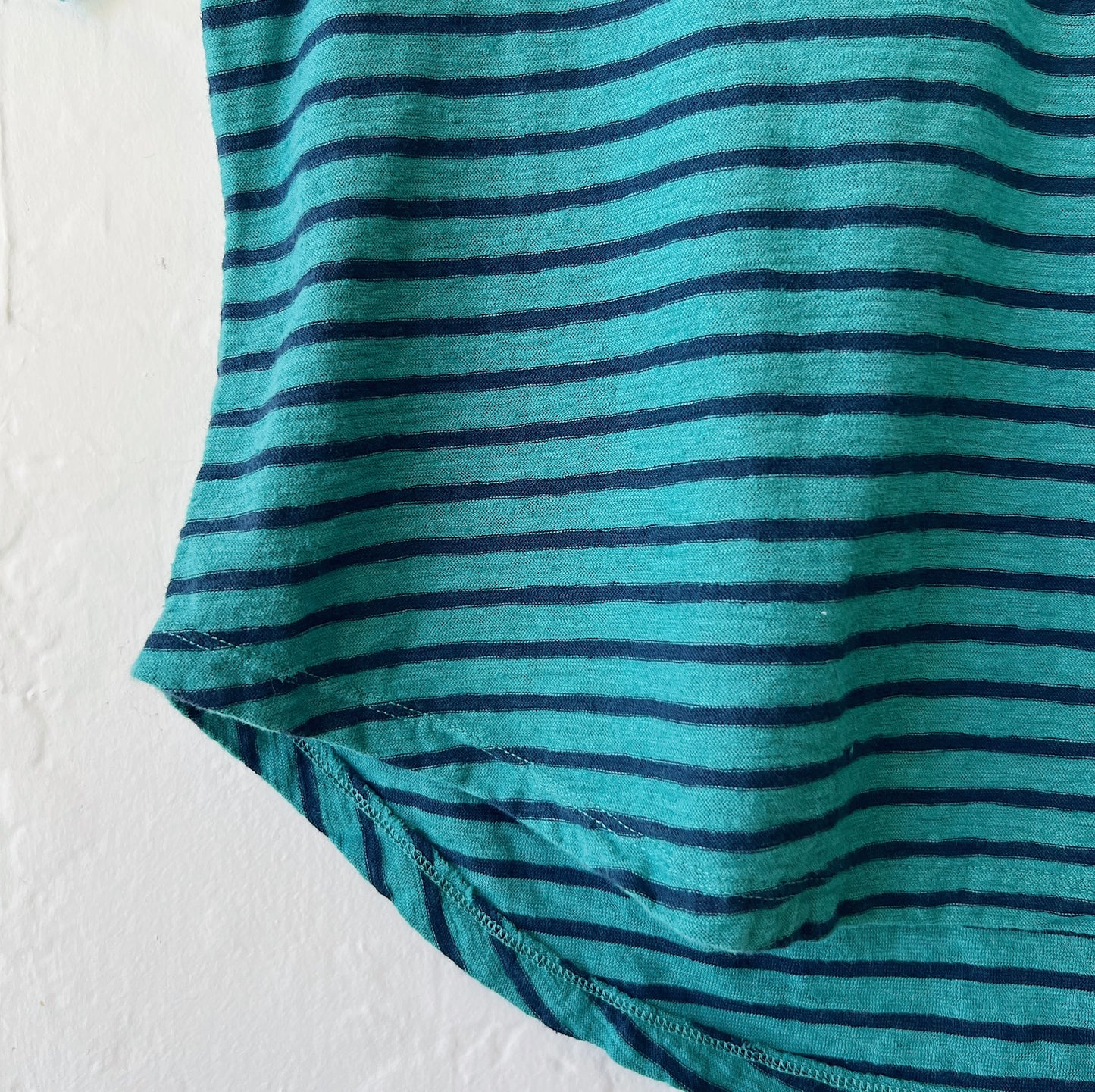 Boxy Raglan Sleeve Tee in Riviera & Navy Stripe