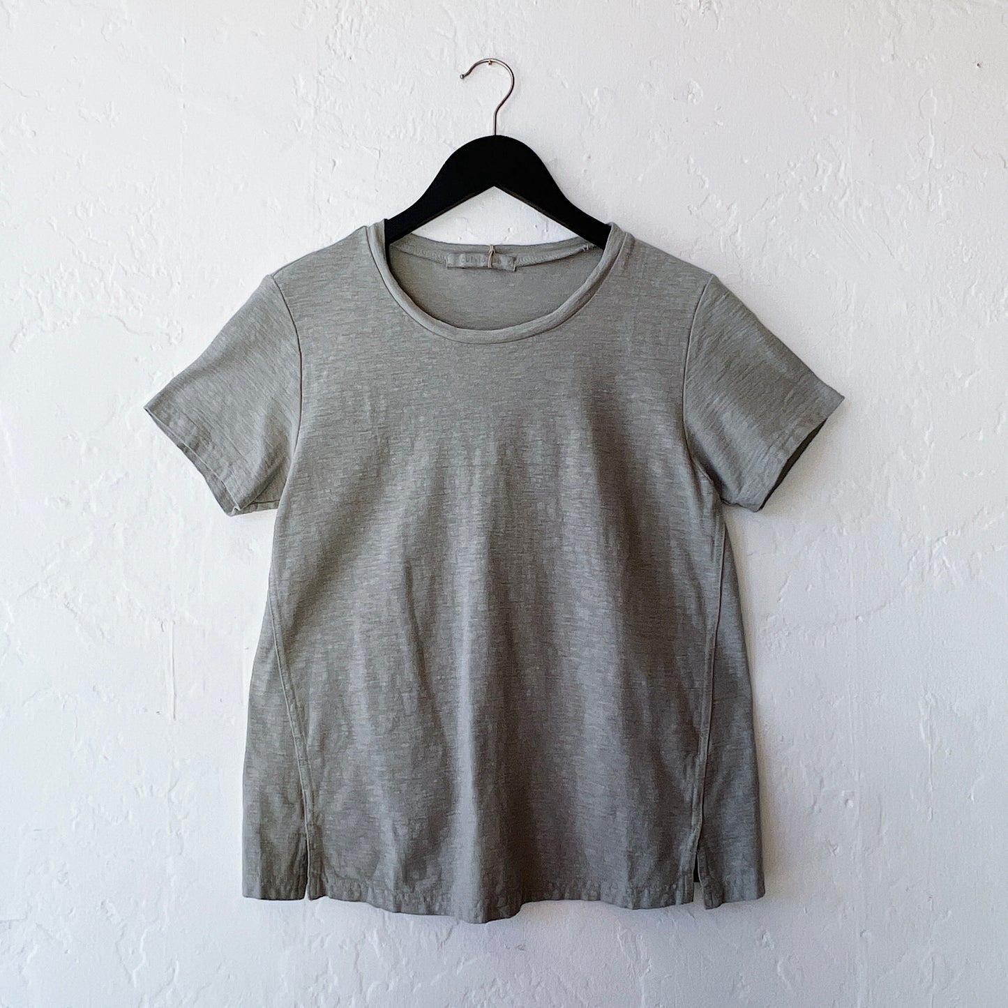 Short Sleeve Cropped Tee in Balsam Green