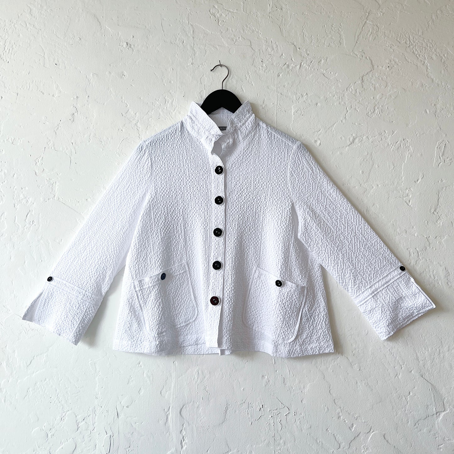 Pucker Weave Perfect Shirt in White