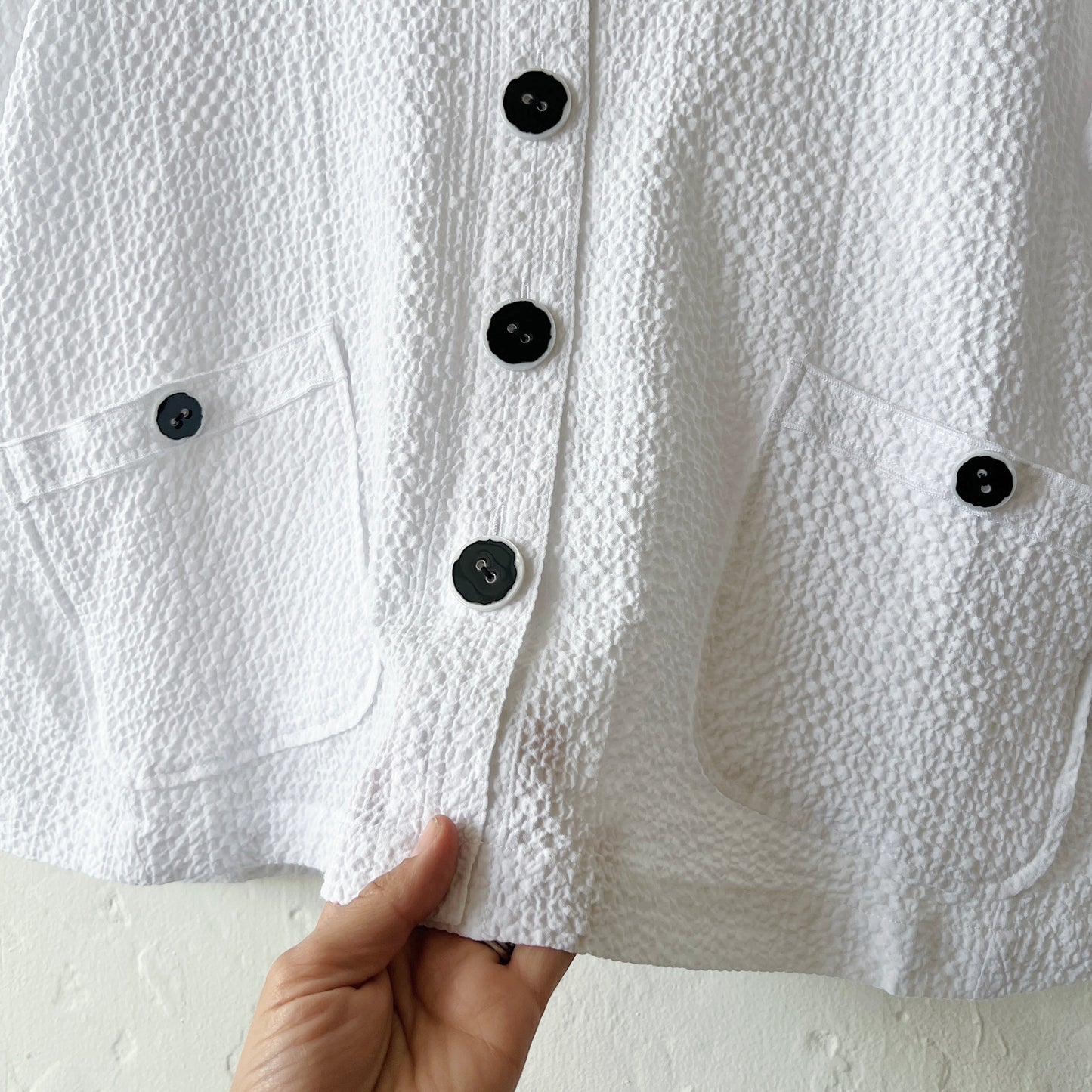 Pucker Weave Perfect Shirt in White
