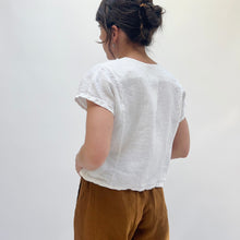 Load image into Gallery viewer, Bryn Walker | Linen V-Neck Button Front Shirt in White
