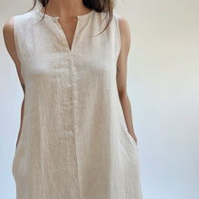 Load image into Gallery viewer, Cut Loose | Linen Split Neck Maxi Dress in Jicama
