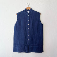 Load image into Gallery viewer, Bryn Walker | Linen Pintuck Vest in Starlight
