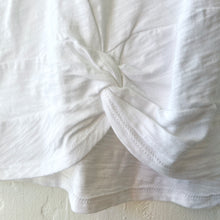 Load image into Gallery viewer, Cotton Pebble Side Twist Tee in White
