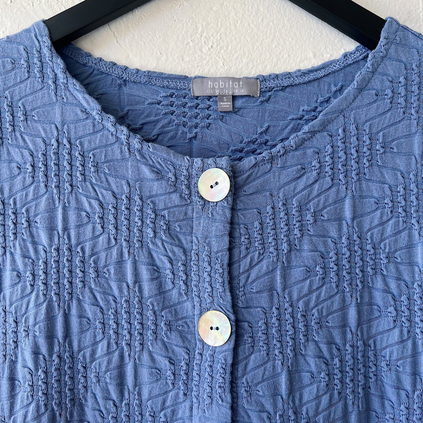 Habitat | Sunburst Knit Peplum Swing Jacket in Rain