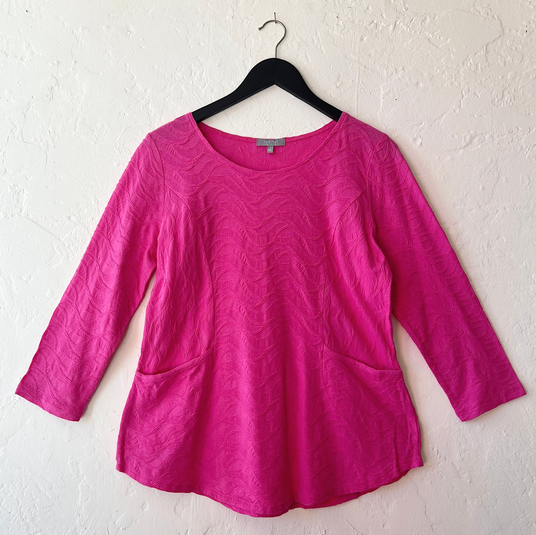 Cascade Cotton Pocket Tunic in Berry