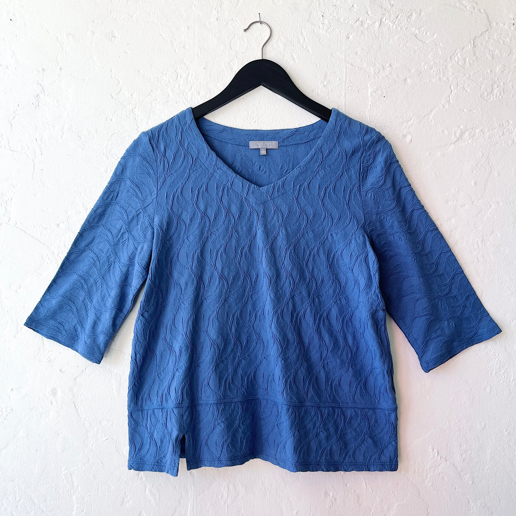 Cascade Cotton Elbow Sleeve Tee in Dusk