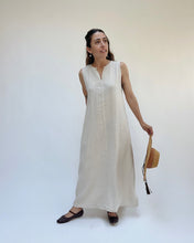 Load image into Gallery viewer, Cut Loose | Linen Split Neck Maxi Dress in Jicama
