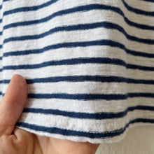 Load image into Gallery viewer, Cut Loose | 3/4 Sleeve A-Line Boatneck Top in Laundered &amp; Navy Stripe
