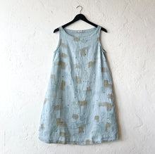 Load image into Gallery viewer, Cut Loose | Modern Linen Shift Dress in Moonlight Brush Stroke
