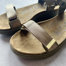 Load image into Gallery viewer, Woden | Line Sandal in Dark Olive
