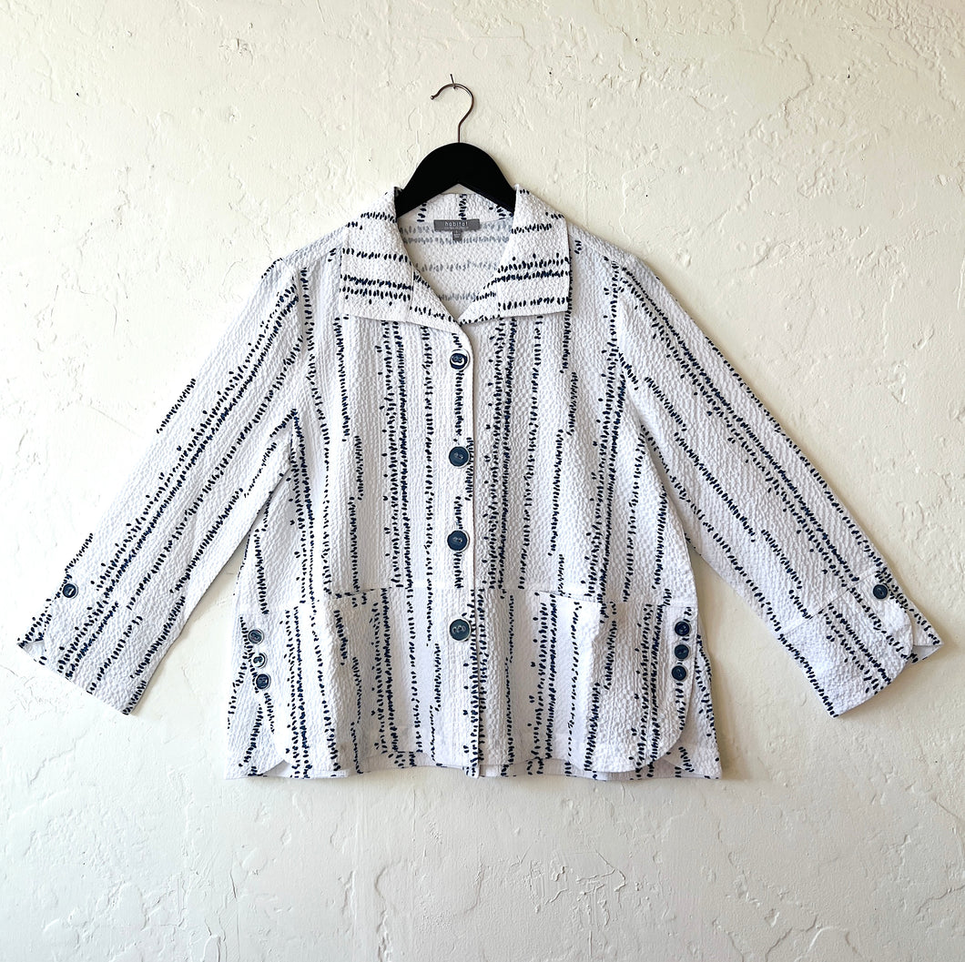 Habitat | Tulip Hem Easy Jacket in White