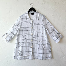 Load image into Gallery viewer, Olivia by Habitat | Linen Grid Tosca Tunic in White
