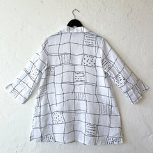 Load image into Gallery viewer, Olivia by Habitat | Linen Grid Tosca Tunic in White
