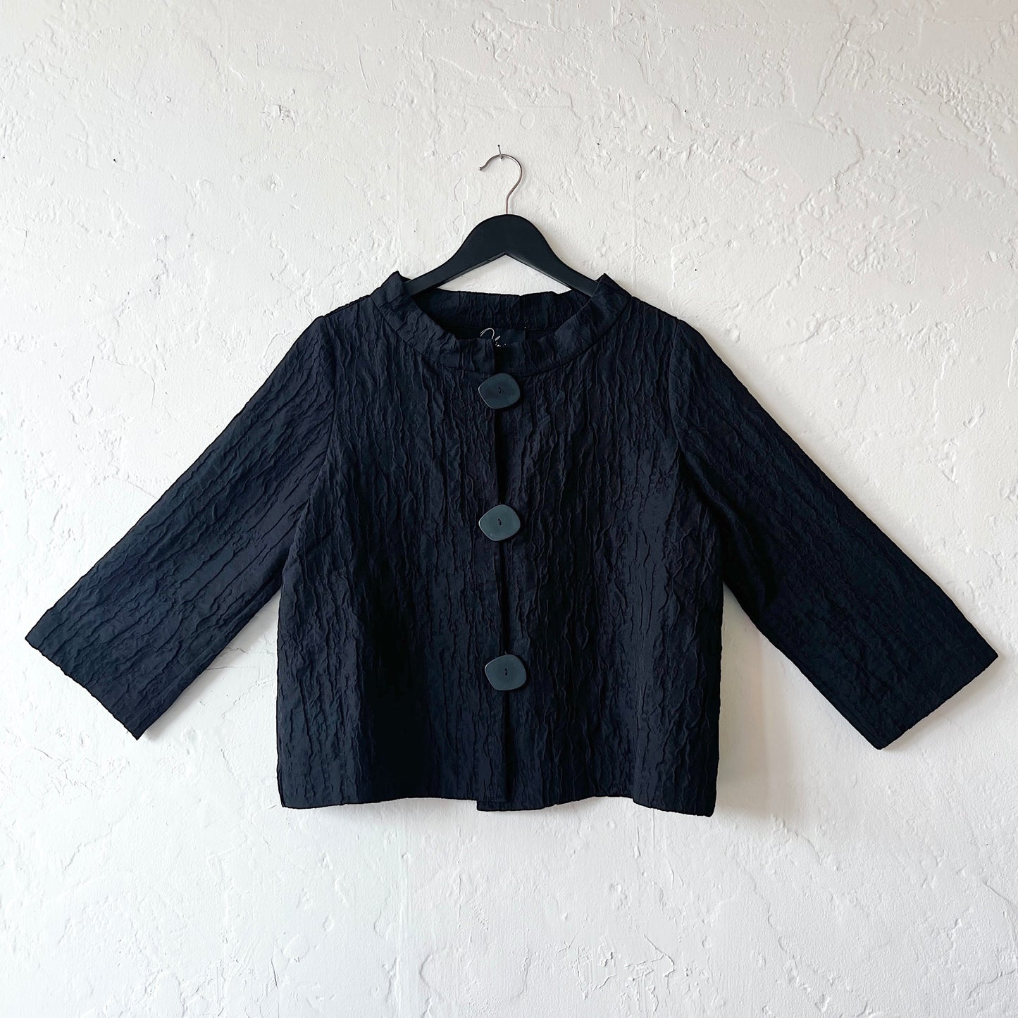 Olivia by Habitat | Perfect Plisse Socialite Jacket in Black