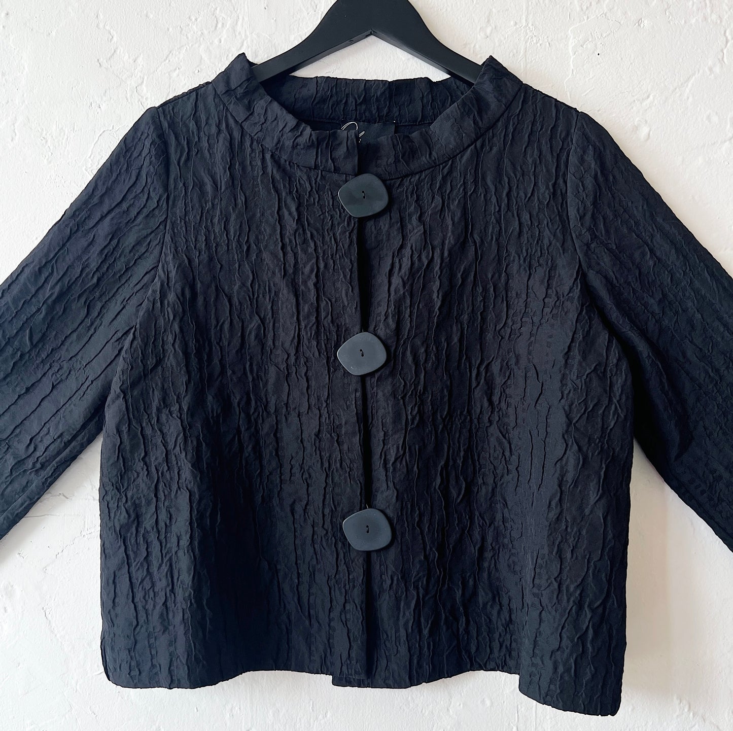 Olivia by Habitat | Perfect Plisse Socialite Jacket in Black