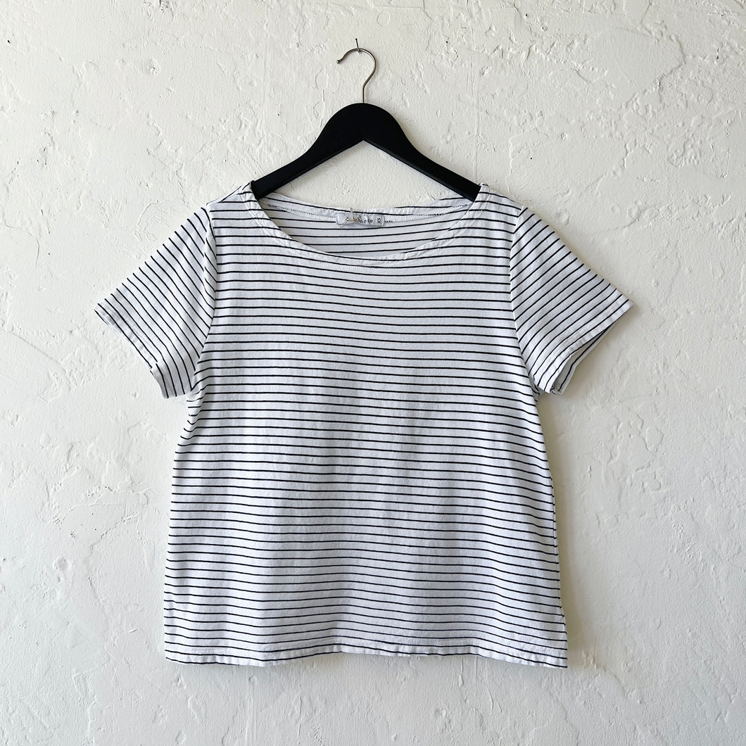 Cut Loose | Short Sleeve Tee In Black & White Stripe