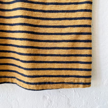 Load image into Gallery viewer, Cut Loose | 3/4 Sleeve Boatneck Top in Manuka &amp; Navy Stripe
