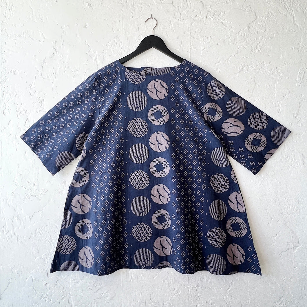 Mona Lisa | Blue Tunic in Circle Print