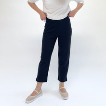 Load image into Gallery viewer, Weekend Terry Easy Capri in Black
