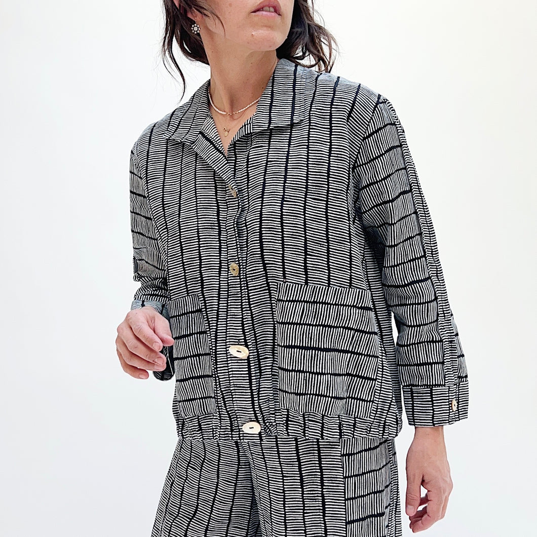 Olivia by Habitat | Striped Linen Maven Jacket