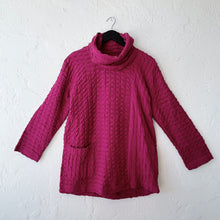 Load image into Gallery viewer, Komil | Textured Cowl Neck Pullover in Berry

