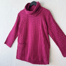 Load image into Gallery viewer, Komil | Textured Cowl Neck Pullover in Berry
