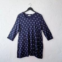 Load image into Gallery viewer, Komil | Polka Dot Jersey Tunic in Navy
