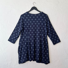 Load image into Gallery viewer, Komil | Polka Dot Jersey Tunic in Navy
