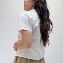 Load image into Gallery viewer, Bryn Walker | Short Sleeve Poplin Collar Shirt in White
