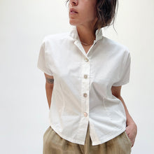 Load image into Gallery viewer, Bryn Walker | Short Sleeve Poplin Collar Shirt in White
