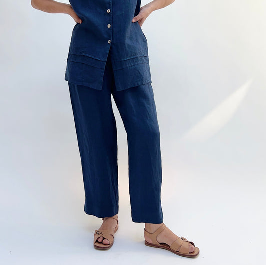 Linen Anka Pant in Starlight