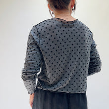 Load image into Gallery viewer, Cut Loose | Mesh Dot Cropped Cardigan in Black
