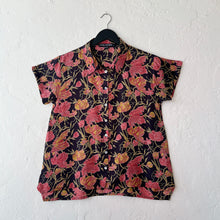 Load image into Gallery viewer, Little Journeys | Mar Blouse in Charcoal Tulips
