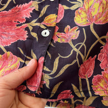 Load image into Gallery viewer, Little Journeys | Mar Blouse in Charcoal Tulips

