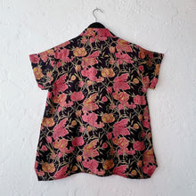 Load image into Gallery viewer, Little Journeys | Mar Blouse in Charcoal Tulips

