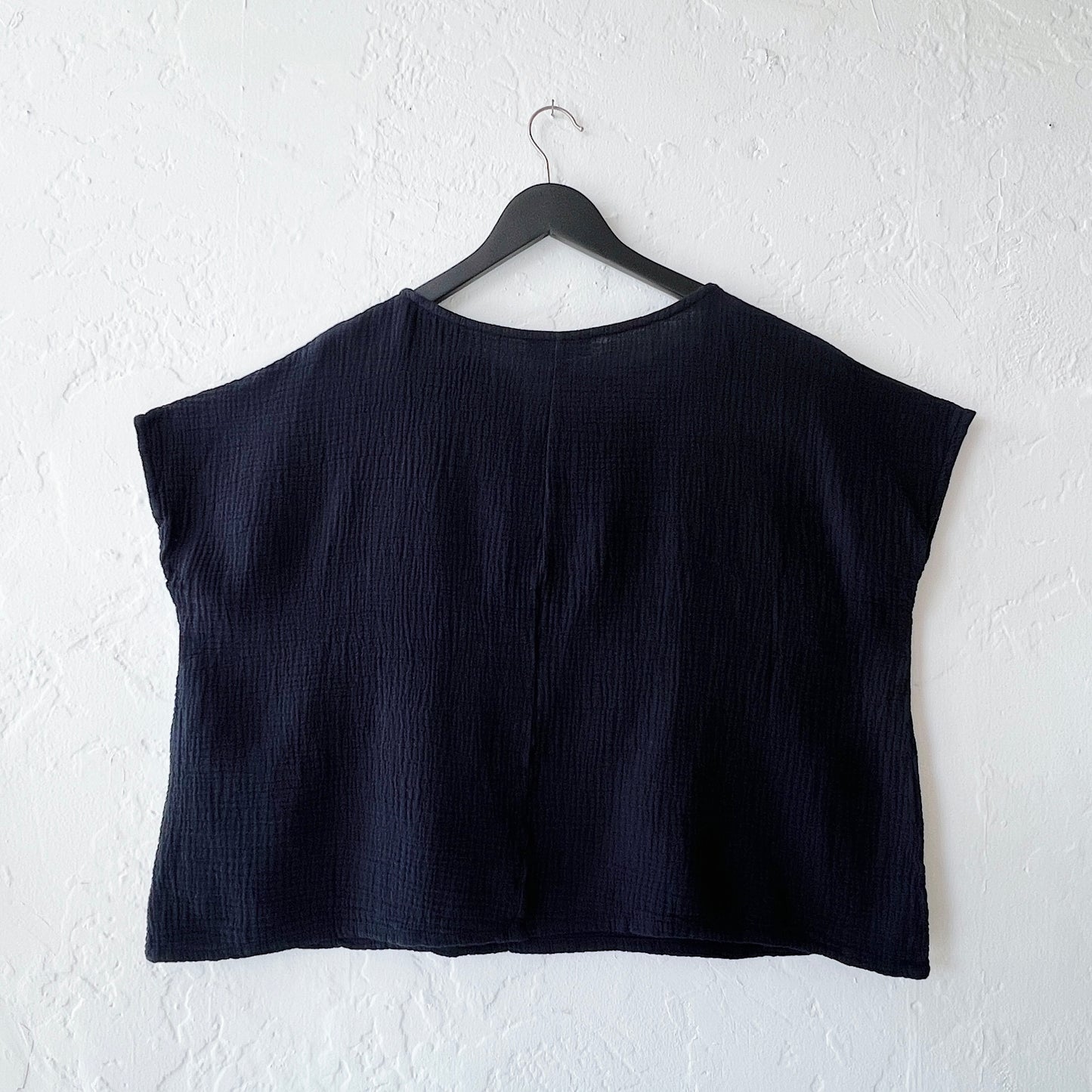 Cotton Gauze June Top in Black