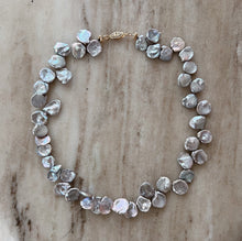 Load image into Gallery viewer, Dotter | Grey Keshi Pearl Necklace
