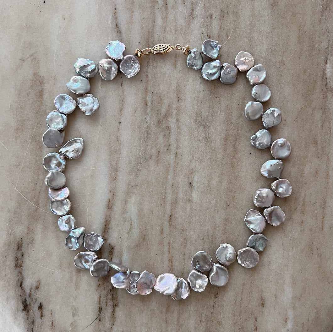 Dotter | Grey Keshi Pearl Necklace