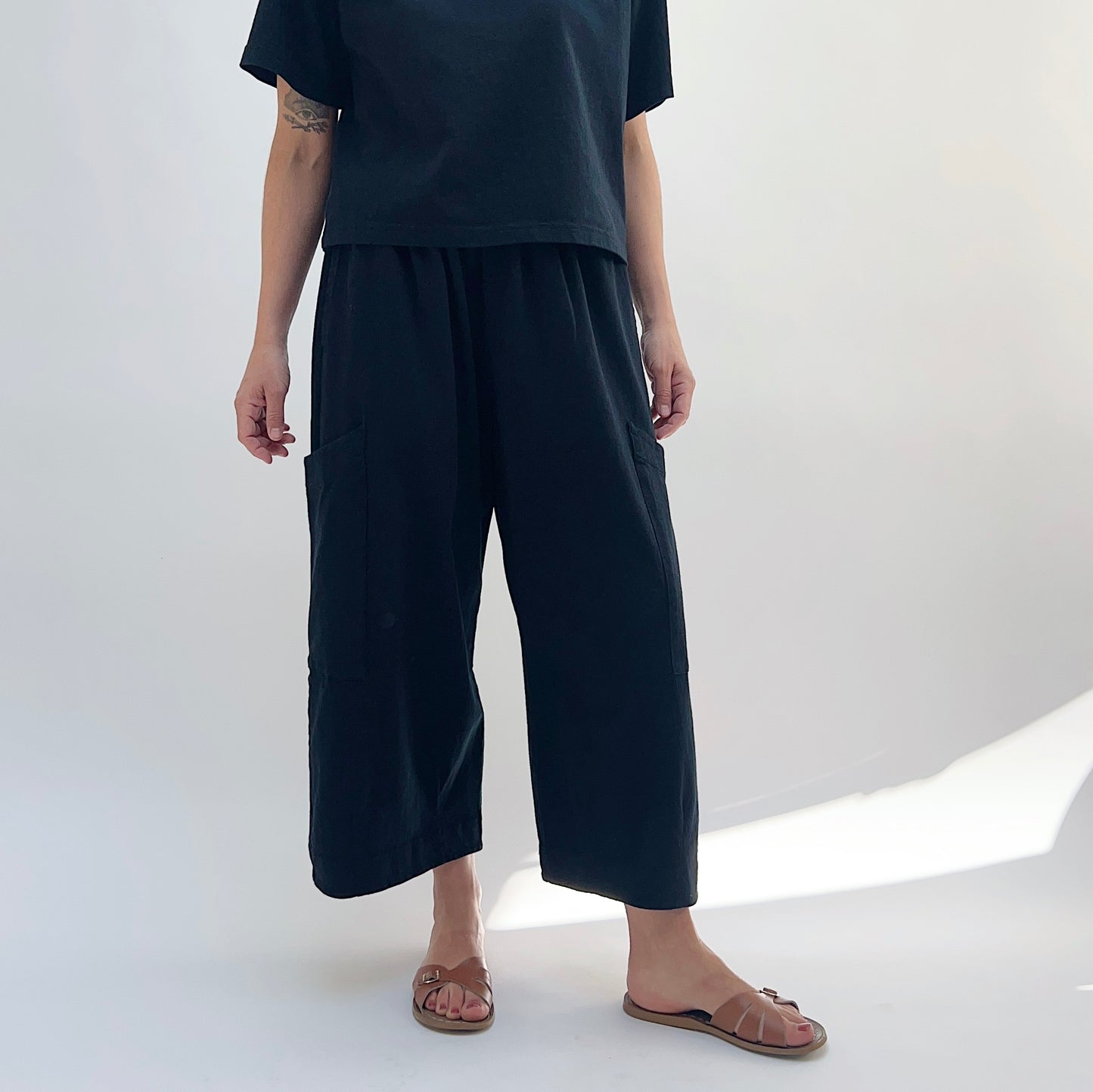 Pacific Cotton | Cotton Pasha Pant in Black