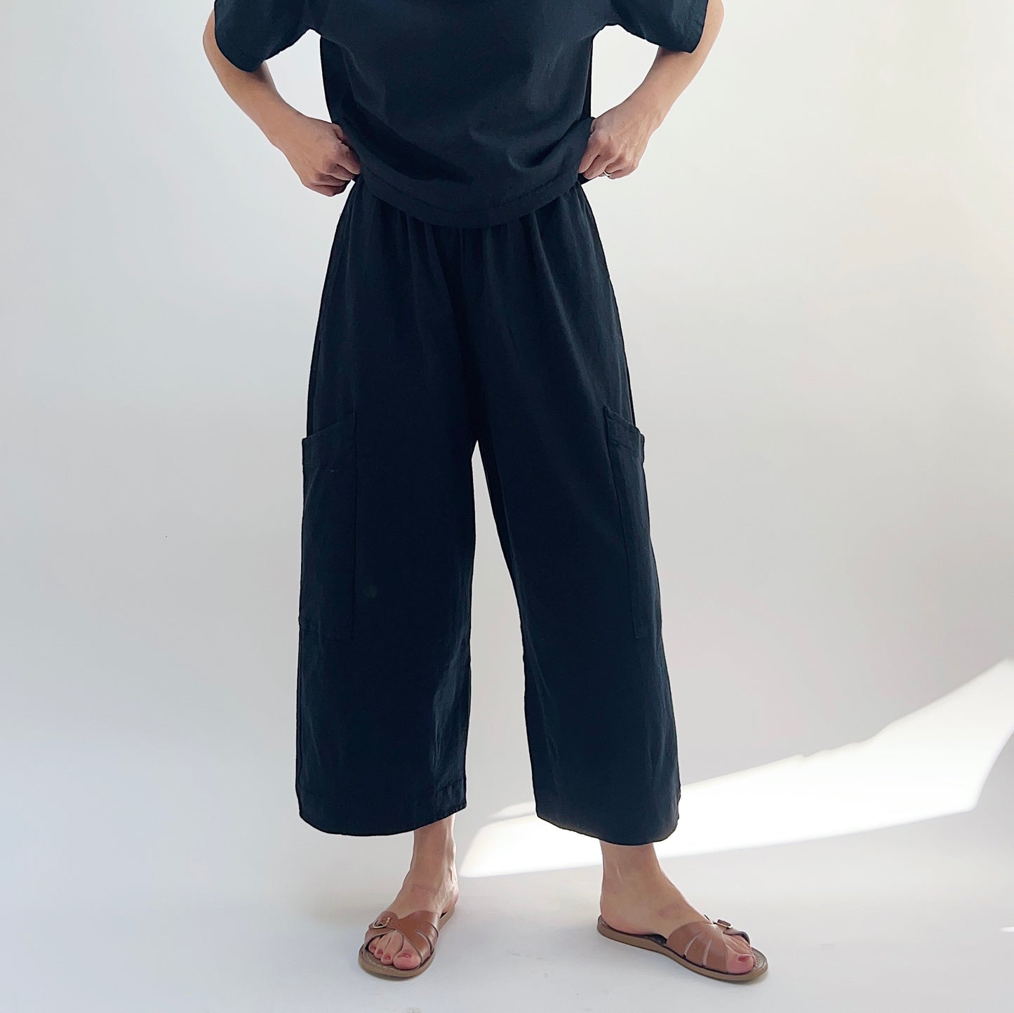 Pacific Cotton | Cotton Pasha Pant in Black