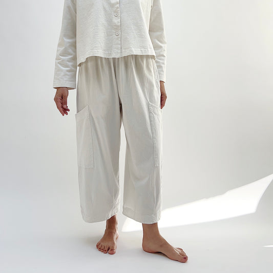 Pacific Cotton | Cotton Pasha Pant in Cream