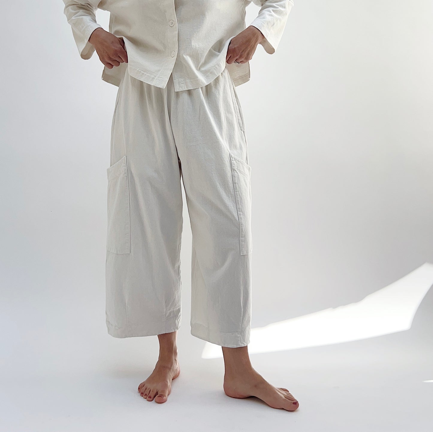 Pacific Cotton | Cotton Pasha Pant in Cream
