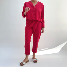 Load image into Gallery viewer, Pacific Cotton | Sunday Pant in Kirsch
