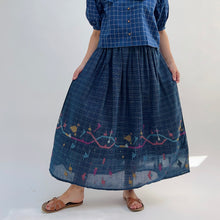 Load image into Gallery viewer, DVAA | Skirt in Dark Blue Libby Weave
