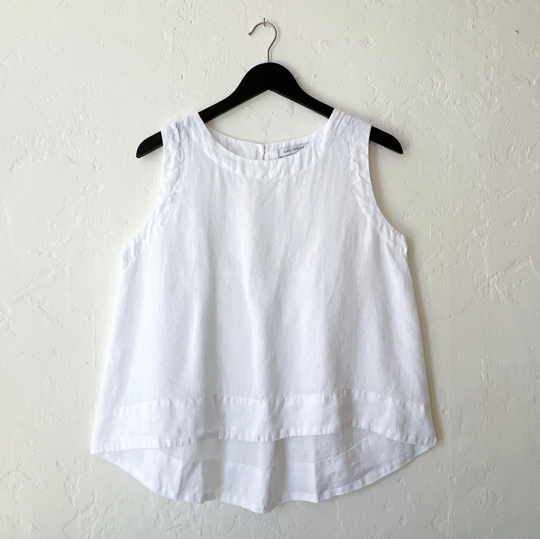 Cut Loose | Hi-Low Tank in White