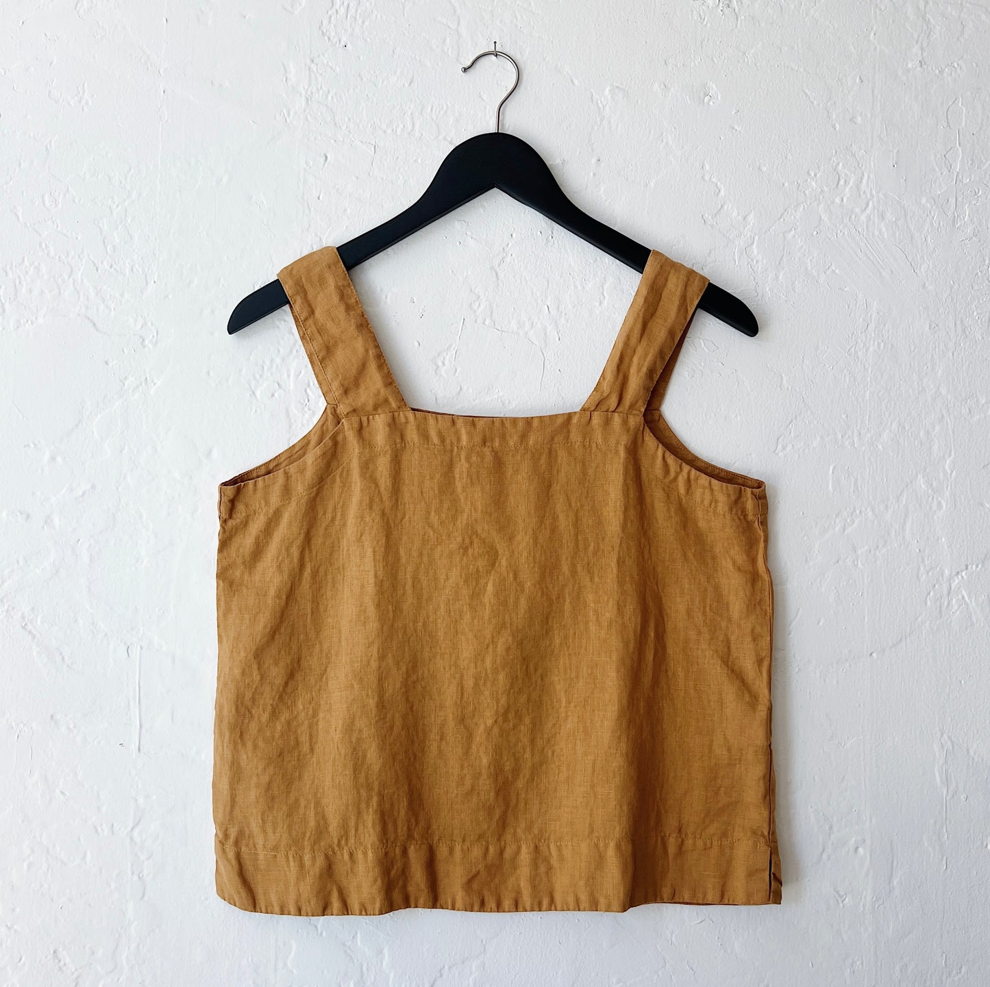 Cut Loose | Square Neck Linen Tank in Manuka