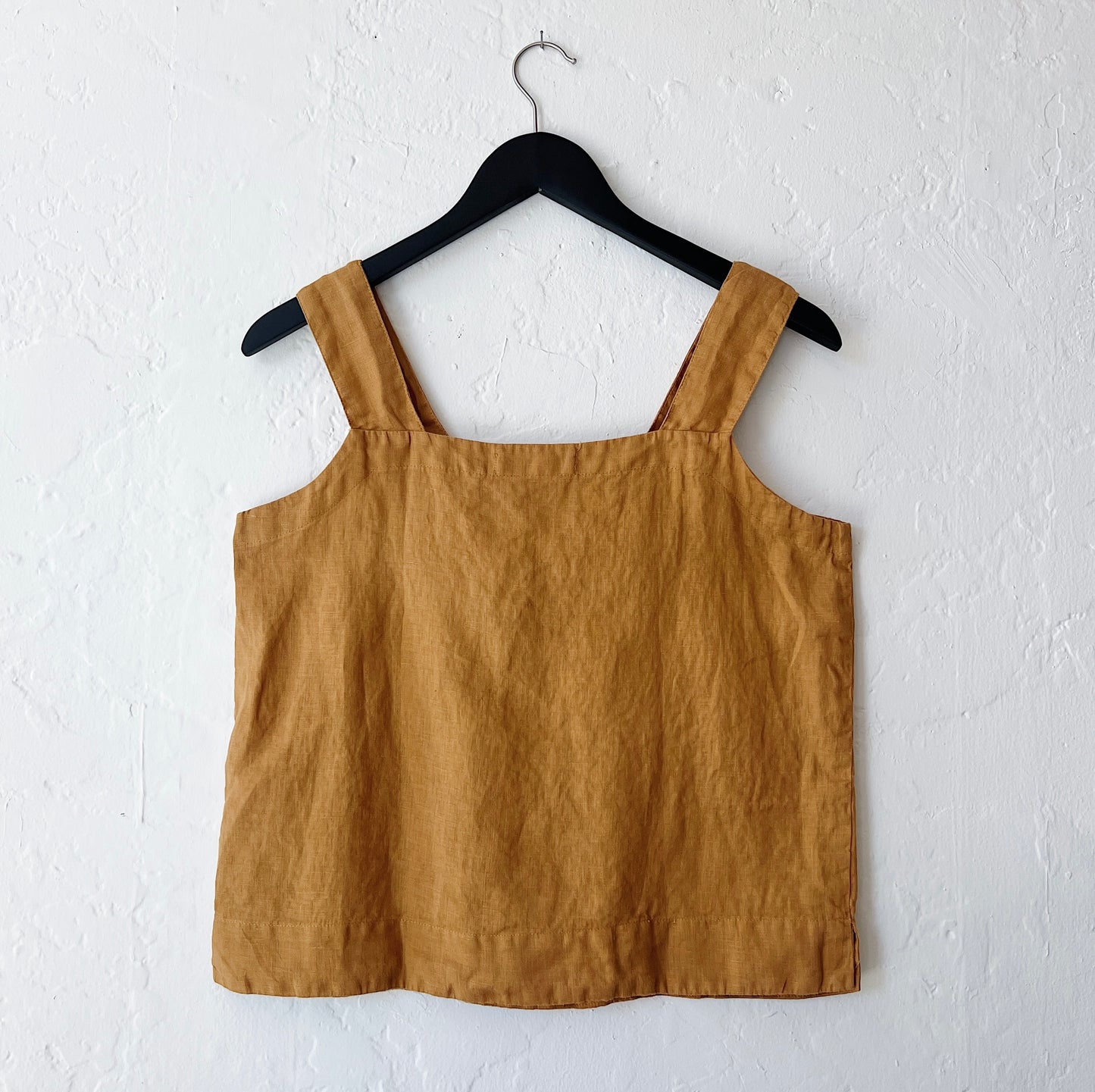 Cut Loose | Square Neck Linen Tank in Manuka
