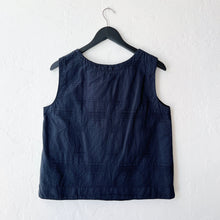 Load image into Gallery viewer, Cut Loose | Mini Stripe Textured Boxy Tank in Lights Out
